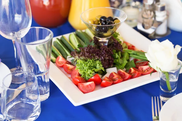 Party vegetables board on a table — Stock Photo, Image