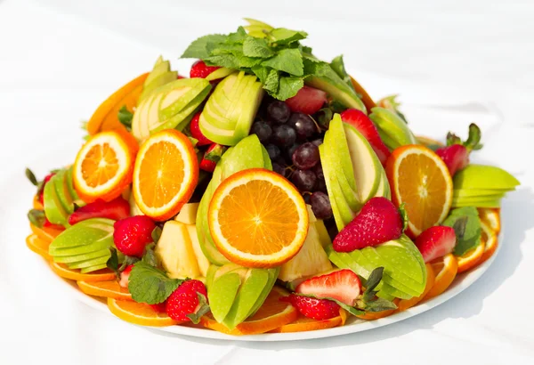 Fresh fruit party plate — Stock Photo, Image