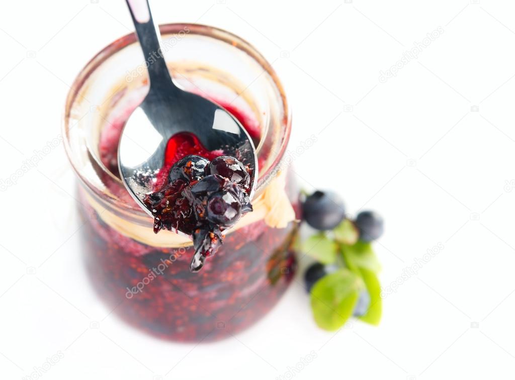 Blueberries fresh homemade jam