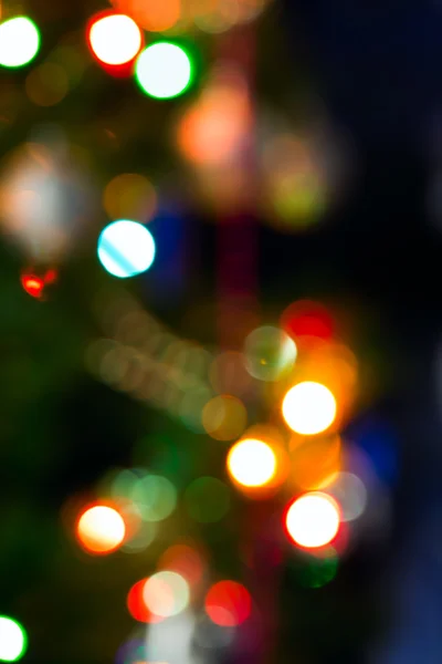 Luci dell'albero di Natale con l'effetto bokeh — Foto Stock