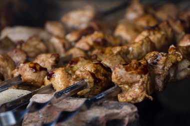 Taze domuz Barbekü açık havada