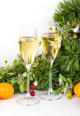 Noel şampanya mandalina ile