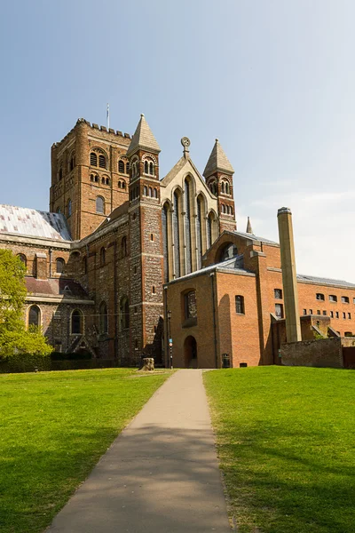 Cathédrale et abbaye Eglise de Saint Alban à Saint Albans Angleterre Royaume-Uni — Photo