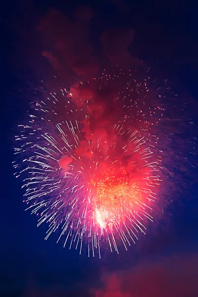 Perfect Fireworks at night — Stock Photo, Image