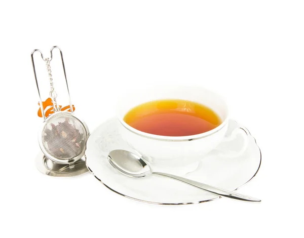 Teetassen auf weiß — Stockfoto