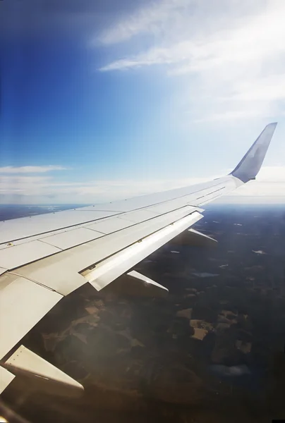 Blick aus dem Flugzeug — Stockfoto