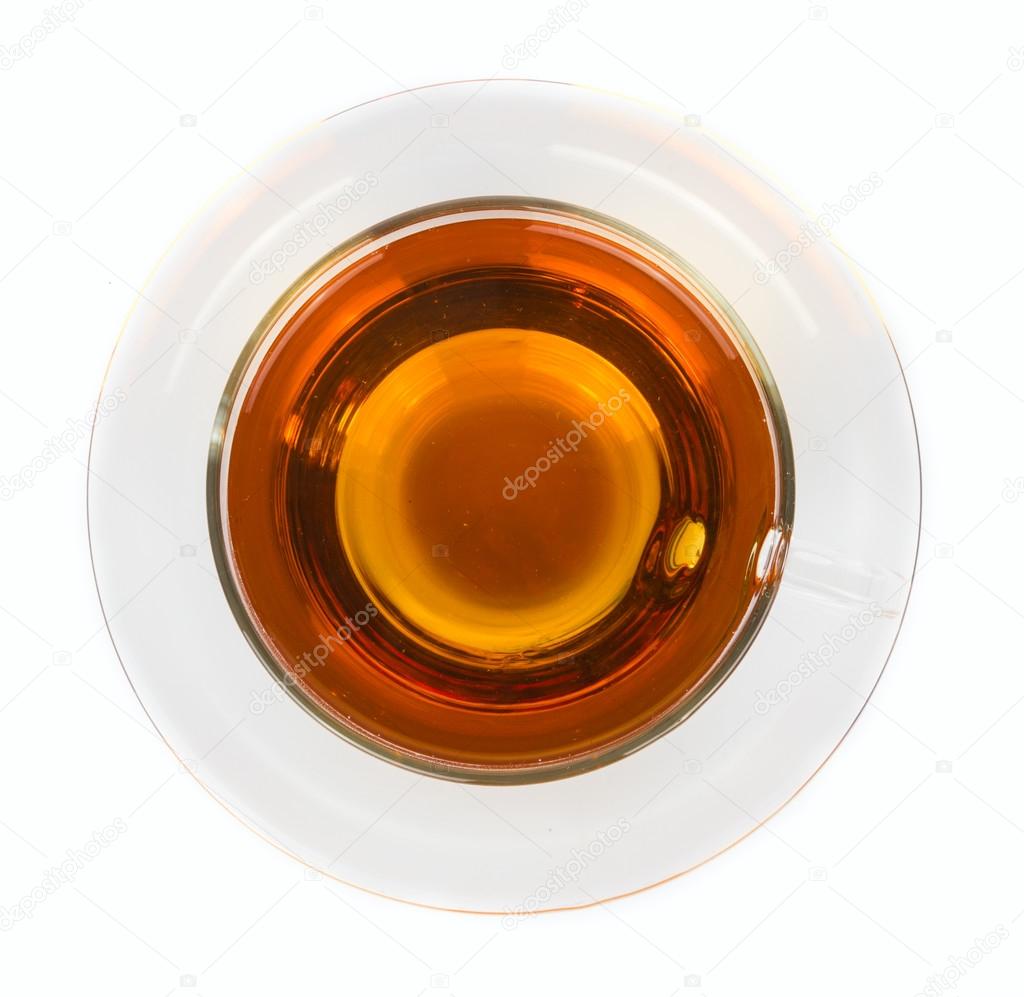Cup of tea on white