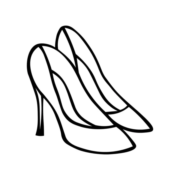 Doodle Vektor Cipő Illusztráció Kézzel Rajzolt Női Klasszikus Cipő Line Vektor Grafikák