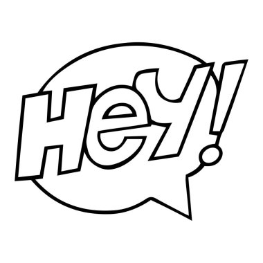 Konuşma cümlesi simgesi çizgi romanları. Kelimesi kelimesine kabarcıklar. Vektör karalama çizimi.