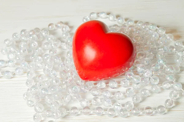 Červená Valentýnské srdce — Stock fotografie