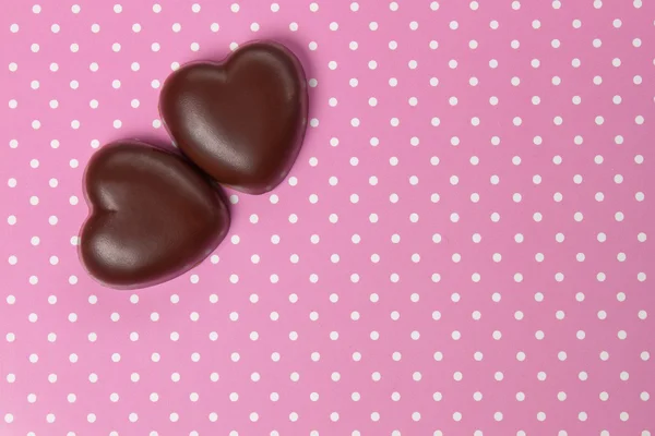 Chocolate candy hearts — Stock Photo, Image