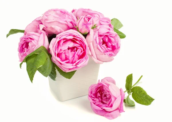 Vazoda pembe güller