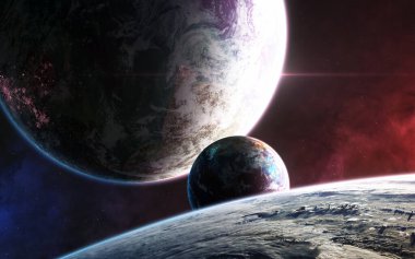 Kızıl yıldızın ışığında, uzayın derinliklerinde yaşayan gezegenler