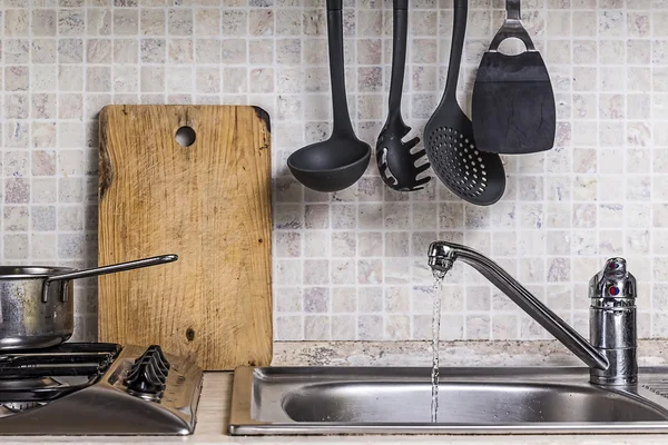 Porção de um soalho de cozinha — Fotografia de Stock