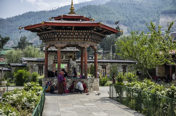 Chorten Memorial Nacional Localizado Thimphu Capital Butão Foi Construído 1974 — Fotografia de Stock