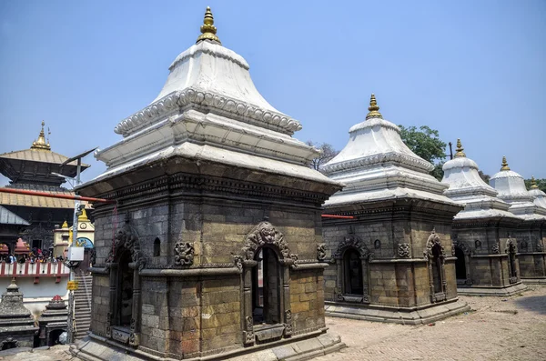 Wotywna Świątynie Sanktuaria Wierszu Pashupatinath Świątyni Katmandu Nepal — Zdjęcie stockowe