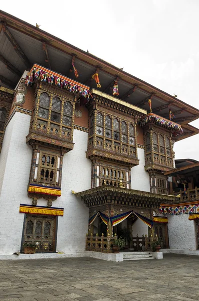 Дворец Великого Счастья Punakha Dzong Pungthang Dewachen Phodrang Дворец Великого — стоковое фото