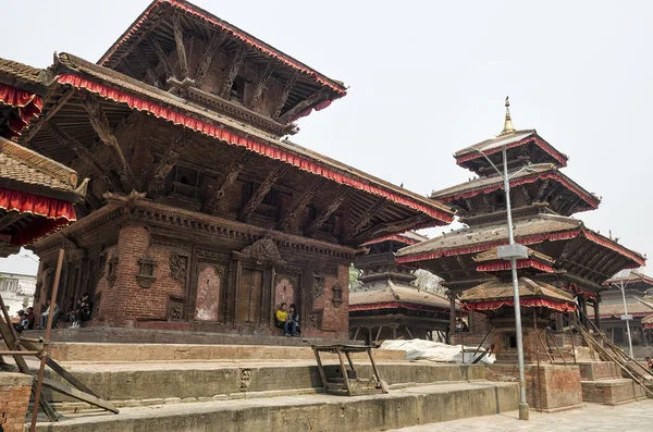 Kathmandu Nepal Abril 2016 Visitantes Turistas Não Identificados Redor Rua — Fotografia de Stock