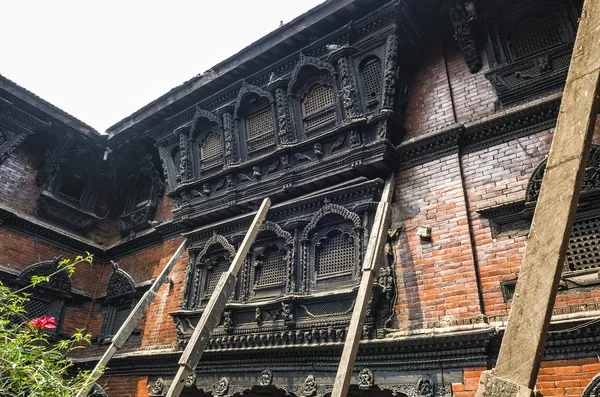 Arquitetura Impressionante Templo Kumari Ghar Deusa Viva Kumari Devi Após — Fotografia de Stock