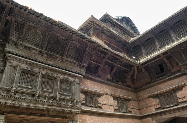 Basantapur Durbar Major Earthquake 2015 Reconstruction Going Kathmandu Durbar Square — Stock Photo, Image