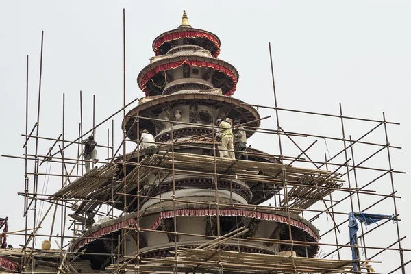 Kathmandu Nepal April 2016 Basantapur Durbar Major Earthquake 2015 Reconstruction — Stock Photo, Image