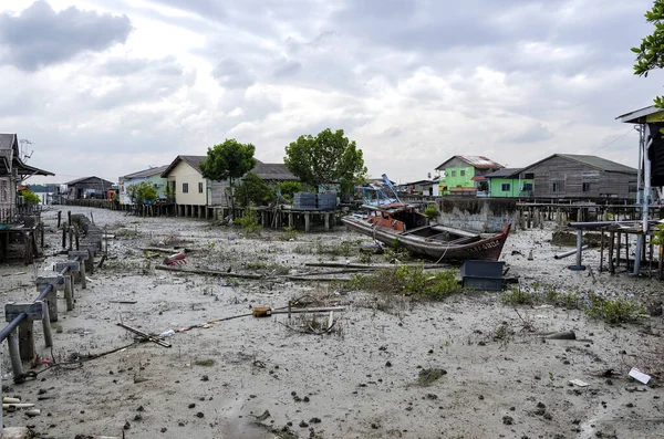 Authentic Chinese Fishing Village Kampung Bagan Sungai Lima Malaysia Kampung — Stock Photo, Image