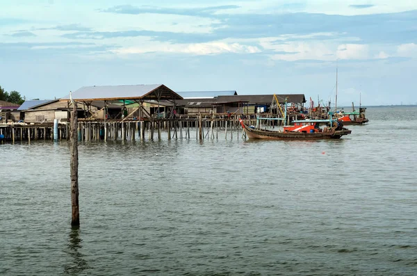 View Fishermen Village Sea Pulau Ketam Crab Island Malaysia Pulau — Stock Photo, Image