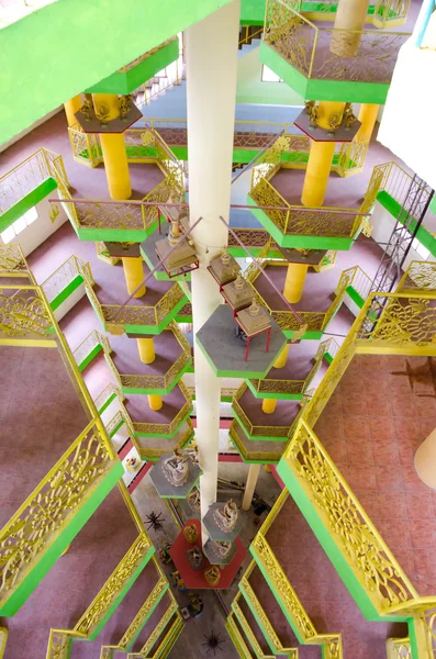 The inside of Tambun Tibetian Buddhist Temple pagoda, Perak — Stock Photo, Image