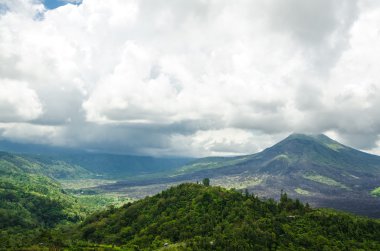Volkan Mount görünümünden Kintamani, Bali, Endonezya