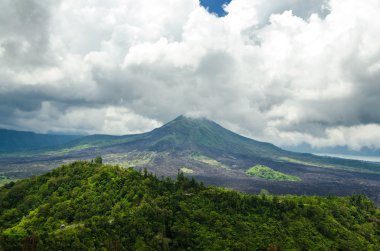 Volkan Mount görünümünden Kintamani, Bali, Endonezya -