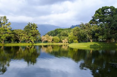 Taiping Gölü Bahçe gün batımında, Taiping, Malezya
