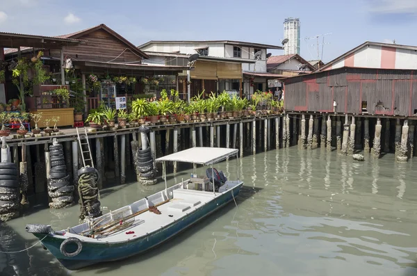 咀嚼码头 家族历史的乔治城 马来西亚槟城码头之一 — 图库照片