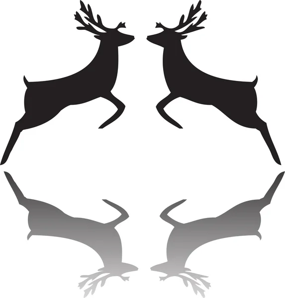 Stag silhouette - illustration — Stock Vector