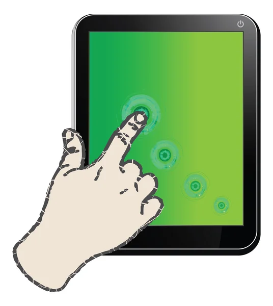 手控股平板电脑-矢量 — 图库矢量图片