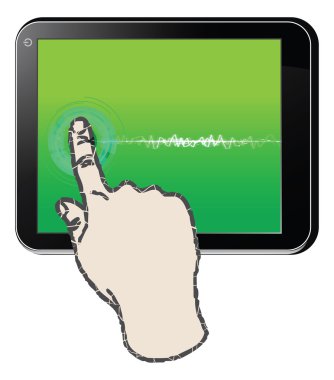 el tutma tablet - vektör