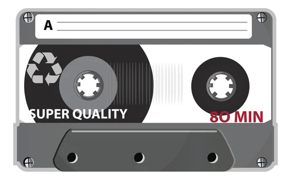 Cassette - illustratie clipart — Stockvector