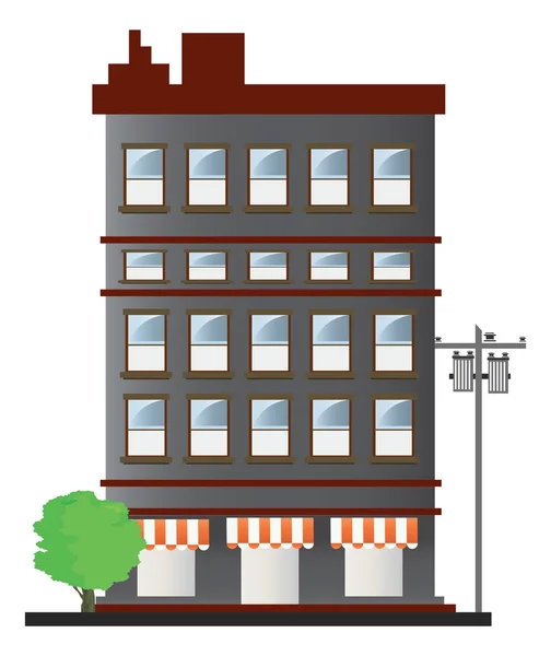 Bâtiments résidentiels - vecteur — Image vectorielle