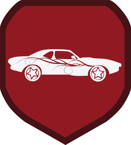Sportovní automobil ikonu symboly — Stockový vektor