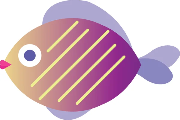Icono de pescado clipart — Vector de stock