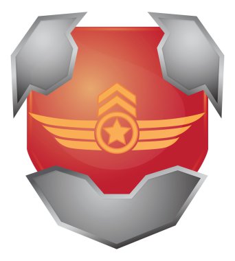 kanatları ve şerit askeri metaller