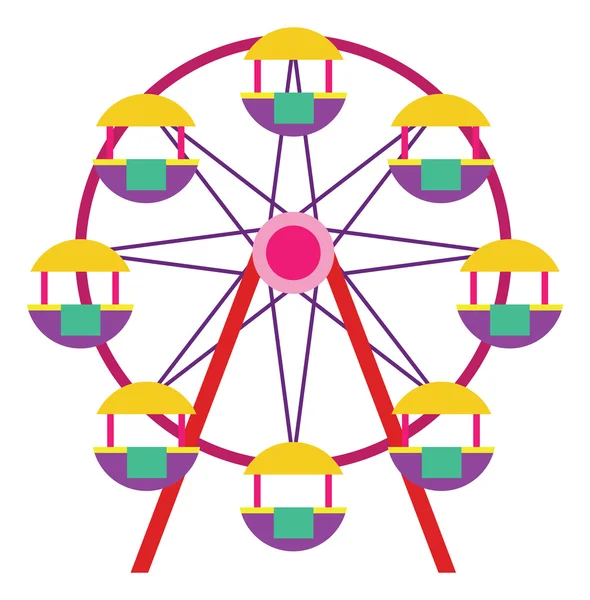 Ferris wheel icon — Stock Vector