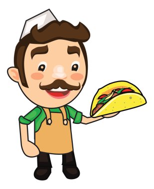 taco stand icons - illustration clipart