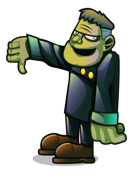 Cartoon frankenstein monster gezicht — Stockvector