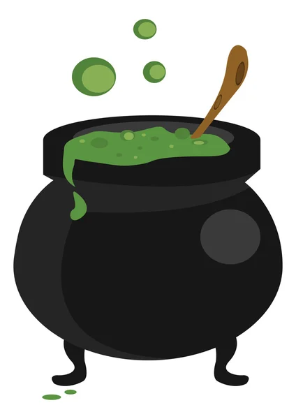 Witch cauldron symbol — Stock Vector