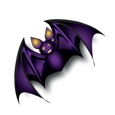 Karikatür tarzı yarasalar vektör çizim 