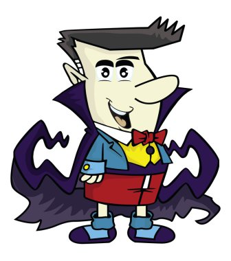 Draculanın yüz çizgi film karakteri 