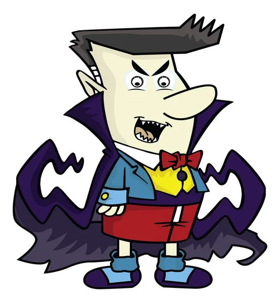 Дракул обличчя мультиплікаційний персонаж — стоковий вектор