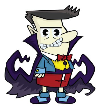 Draculanın yüz çizgi film karakteri 