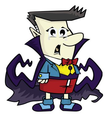 Draculanın yüz çizgi film karakteri 