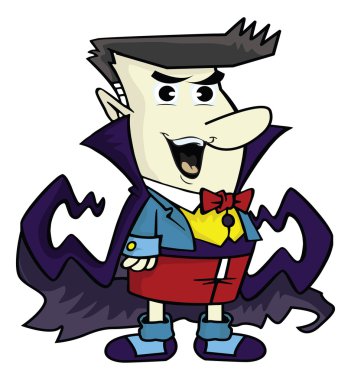 Draculanın yüz çizgi film karakteri 